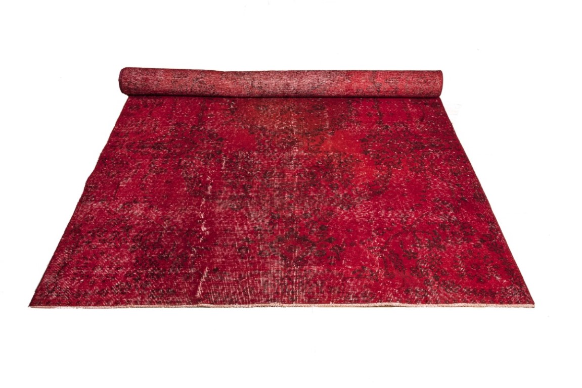 5.6 X 8.8 Ft.. 171x268 cm Red Vintage Carpet , Kitchen rug